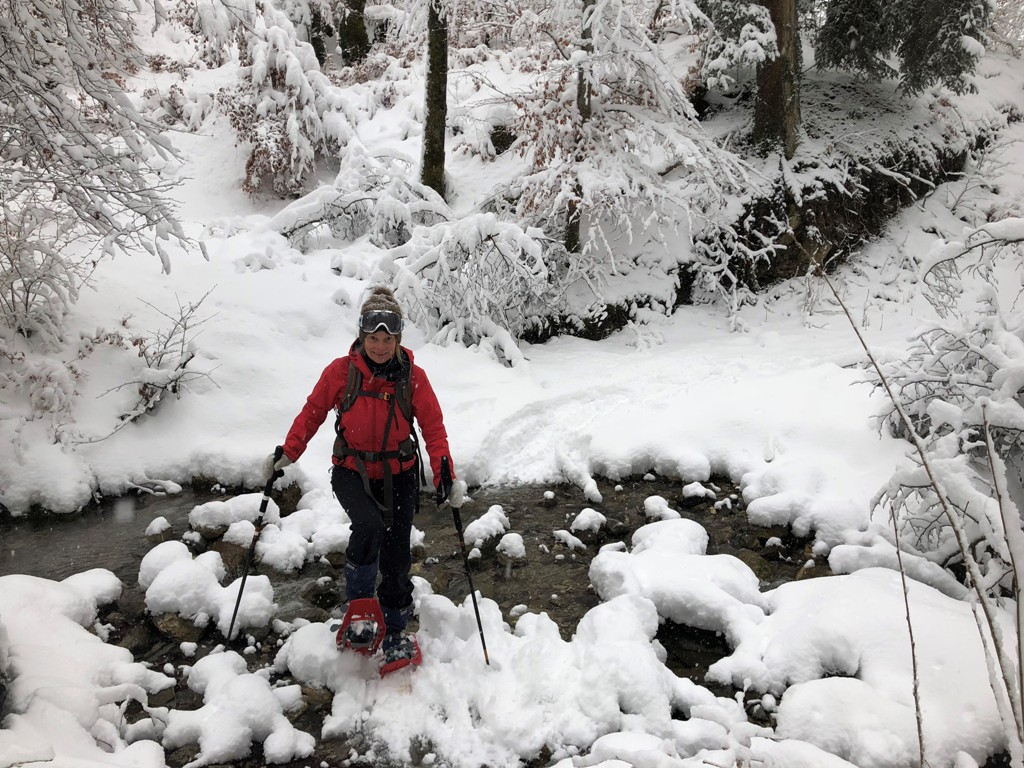 Moonlight snowshoe tour